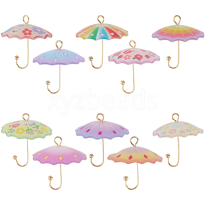 20Pcs 10 Colors Acrylic Pendants MACR-SC0001-97-1