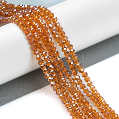 Electroplate Glass Beads Strands EGLA-A034-T6mm-A19-1