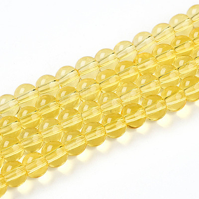 Baking Paint Transparent Glass Beads X1-DGLA-N006-6mm-04-1