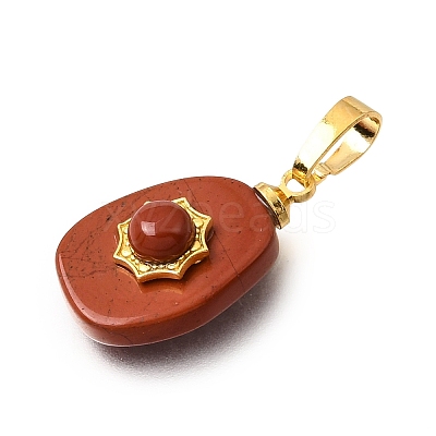 Natural Red Jasper Pendants G-T151-03I-1