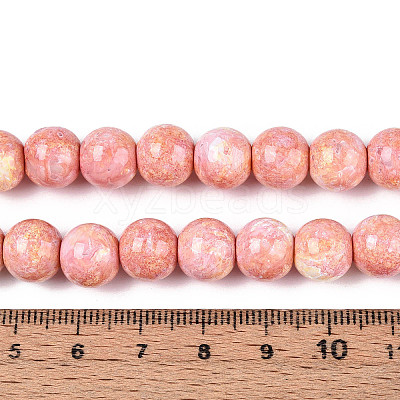 Baking Paint Glass Beads Strands DGLA-N016-10mm-01-1