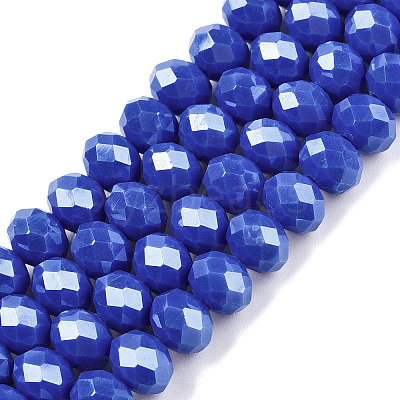 Electroplate Glass Beads Strands EGLA-A044-P8mm-A32-1