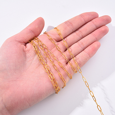 Brass Paperclip Chains CHC-R134-G-1
