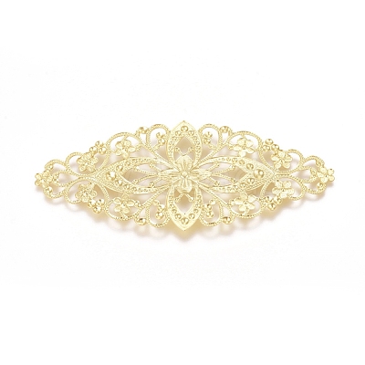 Brass Filigree Joiners KK-G368-01C-1