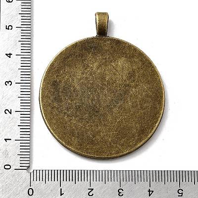 Vintage Tibetan Style Alloy Large Pendant Cabochon Settings TIBEP-M018-117AB-NF-1