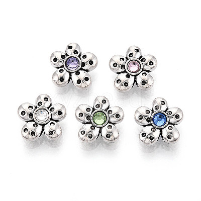 Tibetan Style Alloy Beads TIBE-N013-28AS-1