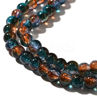 Crackle Glass Beads Strands X-CCG-C002-6mm-08-1