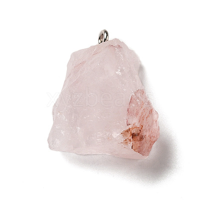 Raw Rough Natural Ferruginous Quartz Pendants G-A028-01F-1