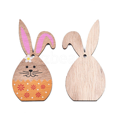 Single-Sided Printed Wood Big Pendants WOOD-N005-89-A02-1