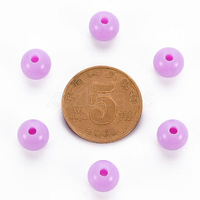 Opaque Acrylic Beads X-MACR-S370-C8mm-A03-1