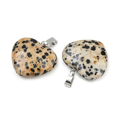 Natural Dalmatian Jasper Pendants G-A281-02P-03-1