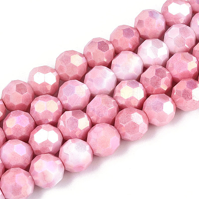Anti-Tarnish Electroplate Glass Beads Strands EGLA-T021-10mm-15-03-1