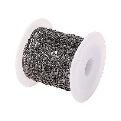 Soldered Brass Coated Iron Curb Chains CH-CJ0001-01A-B-1