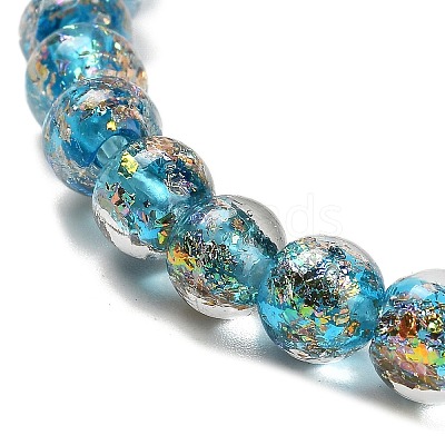 Handmade Dichroic Foil Glass Beads Strands DICH-U001-02G-1