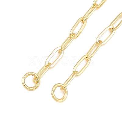 Brass Paperclip Chain Bracelet Making KK-CBADBBF-04G-1