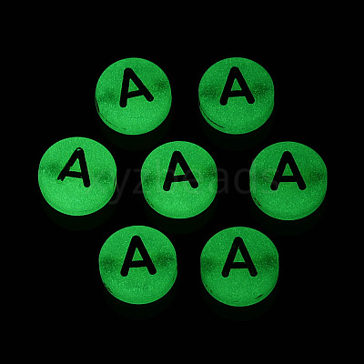 Luminous Frosted Acrylic Beads FACR-T008-02A-1