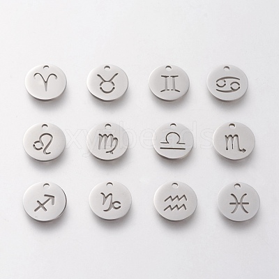 Non-Tarnish 304 Stainless Steel Hollow Charms Sets STAS-F246-01-1