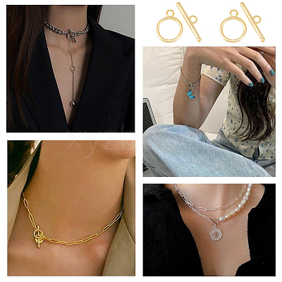 20 Sets Eco-friendly Brass Toggle Clasps KK-DC0002-29-1