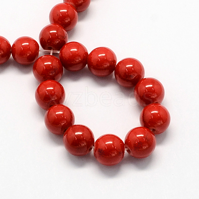 Natural Dyed Mashan Jade Gemstone Bead Strands X1-G-R272-8mm-01-1