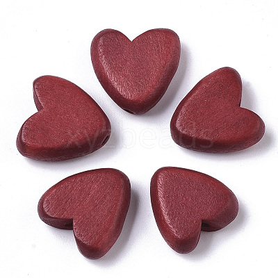 Painted Wood Beads X-WOOD-R265-08F-1