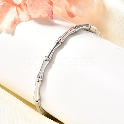304 Stainless Steel Bamboo Joint Hinged Bangle JB757A-1