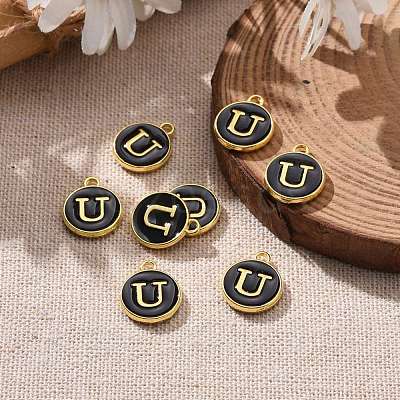 Golden Plated Alloy Charms X-ENAM-S118-02U-1