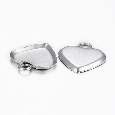 Tarnish Resistant 201 Stainless Steel Pendant Cabochon Settings STAS-K155-16P-1