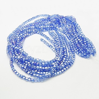 Electroplate Glass Beads Strands EGLA-D018-3x3mm-61-1