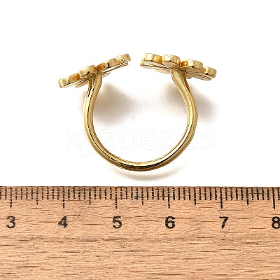Brass Enamel Cuff Rings for Women RJEW-Q008-14G-01-1