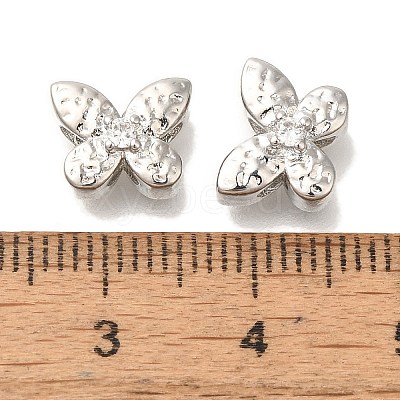 Brass Micro Pave Cubic Zirconia KK-Q001-04P-02-1