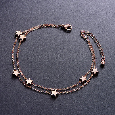 Trendy Stainless Steel Anklet JA42A-1