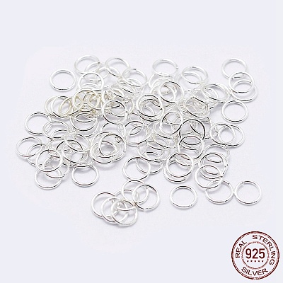 925 Sterling Silver Saw Cut Open Jump Rings STER-F036-02S-0.7x3mm-1