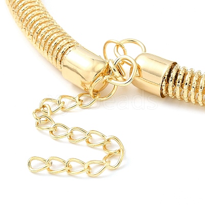 Iron Round Snake Chains Choker Necklaces NJEW-P289-04G-1