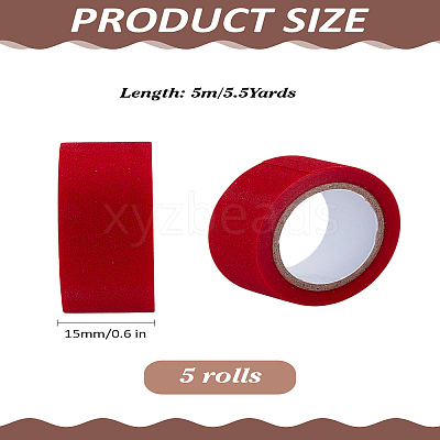 5 Rolls 5M Glitter Adhesive Plastic Tapes DIY-LP0002-05B-1