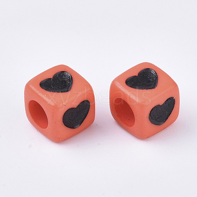 Opaque Acrylic Beads SACR-T349-004-1