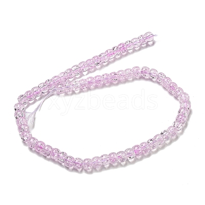 Transparent Spray Painting Crackle Glass Beads Strands GLAA-NH0001-05B-1