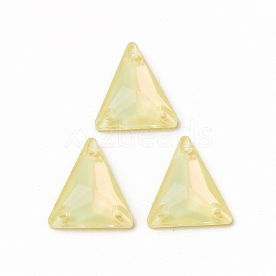 Mocha Effect Triangle Shape Sew on Rhinestone GLAA-A024-06C-1