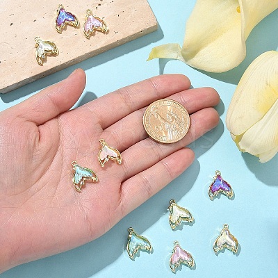 10Pcs 5 Colors Rack Plating Alloy Pendants FIND-YW0006-42-1