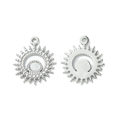 Non-Tarnish 304 Stainless Steel Pendant Cabochon Settings STAS-L269-050P-1