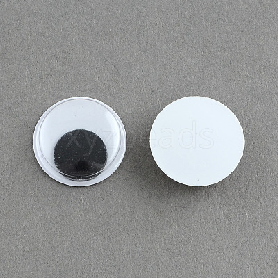 Black & White Wiggle Googly Eyes Cabochons DIY Scrapbooking Crafts Toy Accessories X-KY-S002-18mm-1
