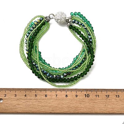 Glass Seed Beads Multi-strand Bracelets BJEW-H203-03S-01-1