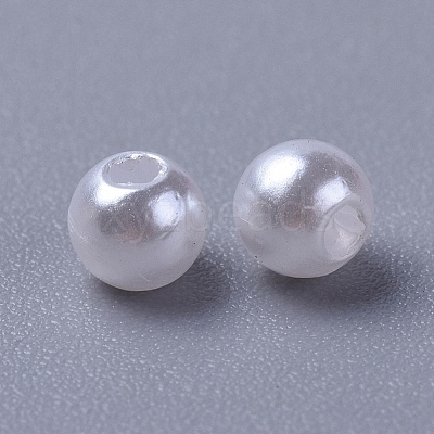 Imitated Pearl Acrylic Beads X-PACR-4D-1-1