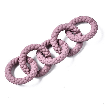 Spray Painted CCB Plastic Linking Rings CCB-Q091-010D-1