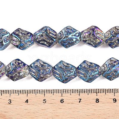 Electroplate Glass Beads Strands EGLA-N012-08U-1