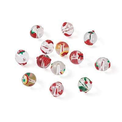 20Pcs 10 Style Transparent Glass Enamel Beads GLAA-KS0001-08-1