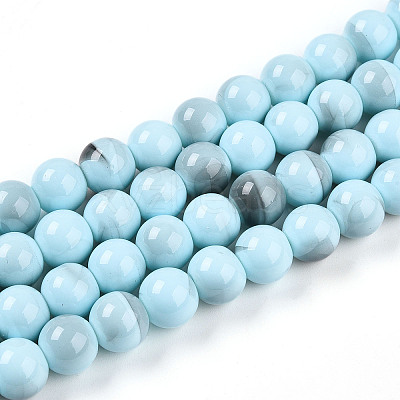 Baking Paint Glass Beads Strands DGLA-N013-10mm-03-1