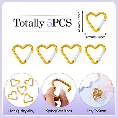 5Pcs Zinc Alloy Spring Gate Rings FIND-TA0009-73F-1