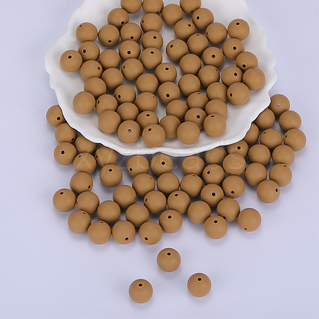 Round Silicone Focal Beads SI-JX0046A-51-1