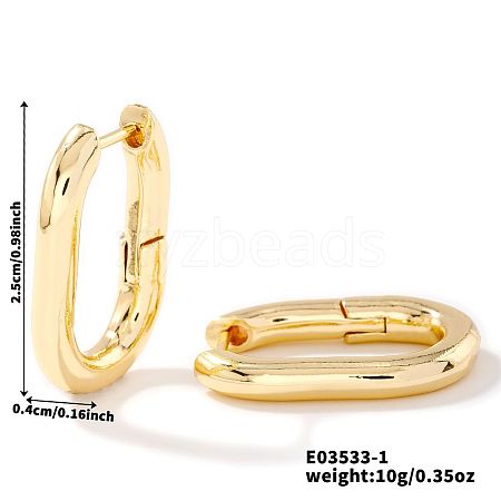 Elegant Brass Hoop Earrings for Girls QF2917-2-1