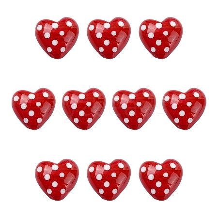10Pcs Baking Paint Glass Beads GLAA-CJ0002-96-1